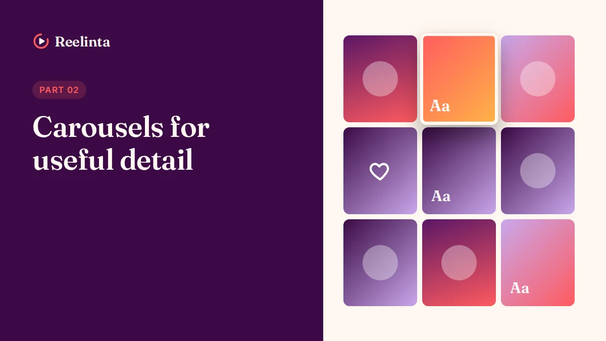 Carousels for Useful Detail