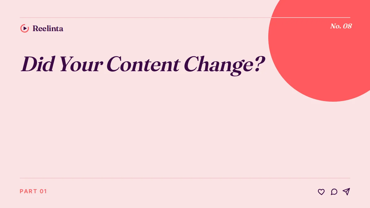 Did Your Content Change