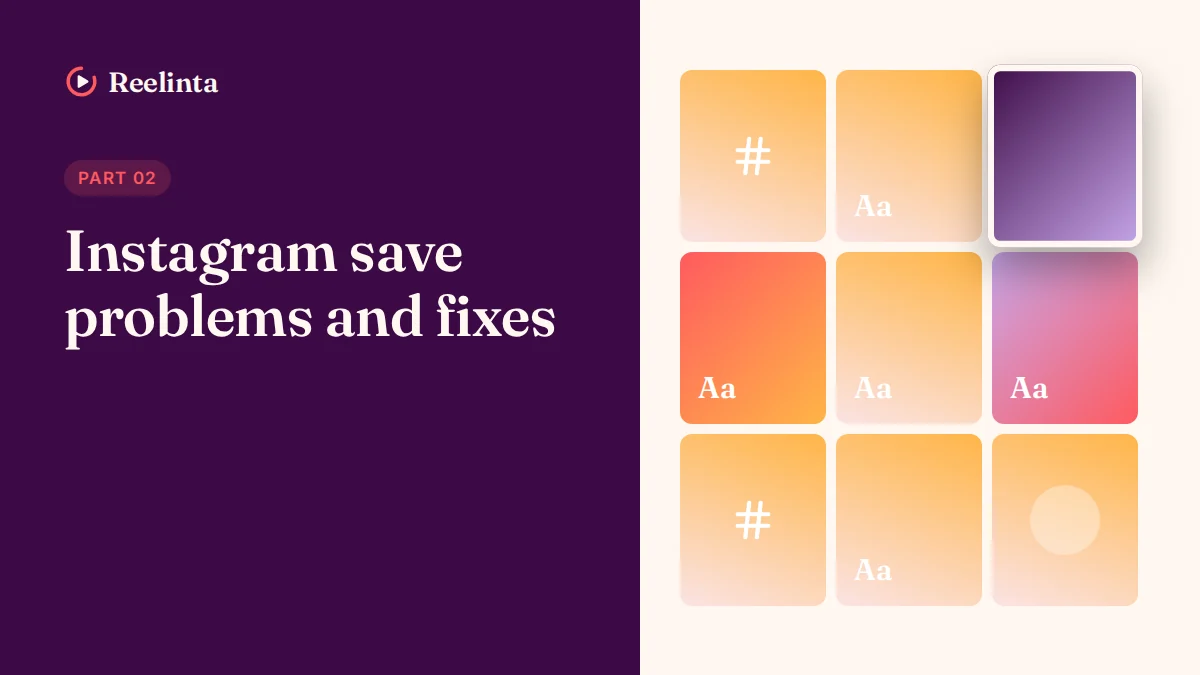 Instagram Save Problems and Fixes