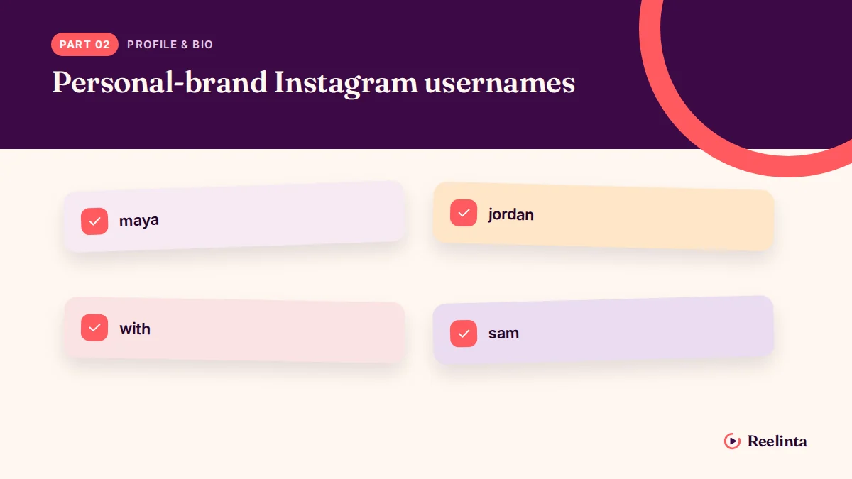 Personal Brand Instagram Usernames